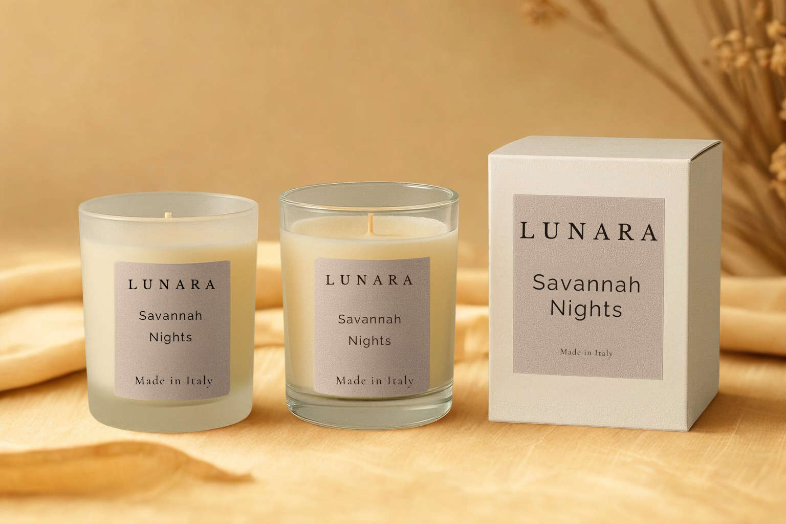 Savannah Nights - Candela profumata in cera di soia