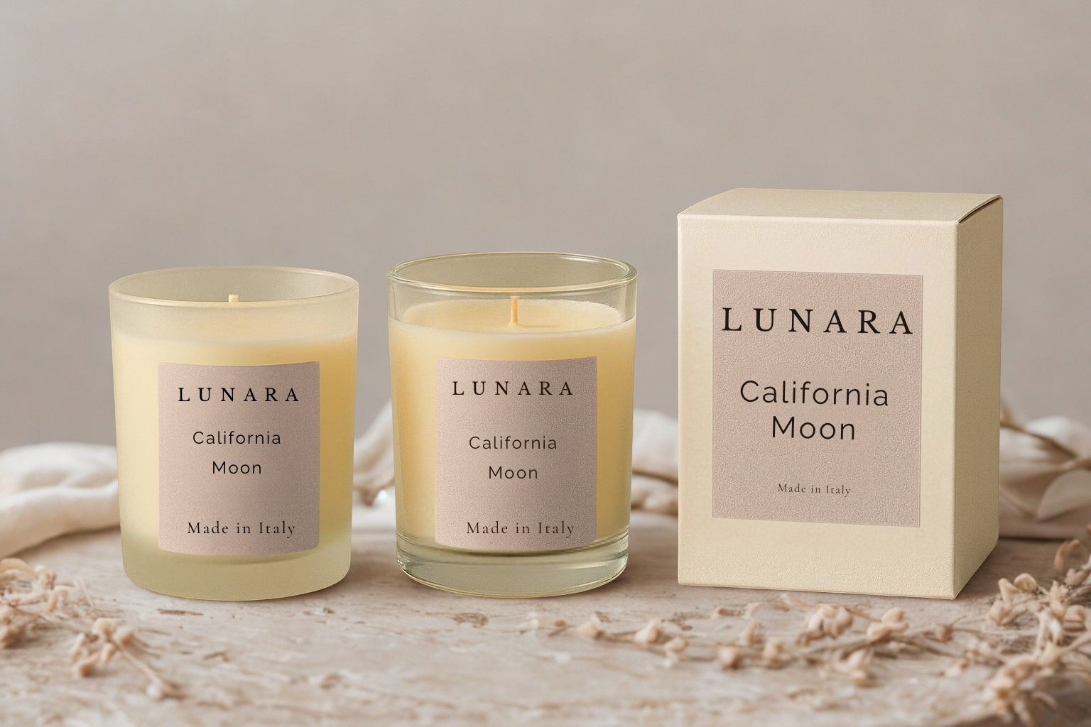 California Moon - Candela profumata in cera di soia